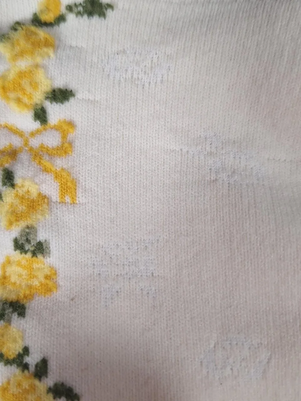 Innocent World Ivory Yellow Floral Bow OTK Socks | Classic Lolita